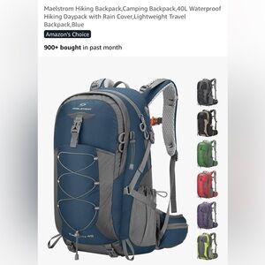 Loowoko 50L Black and Maelstrom 40L Blue Hiking Backpacks
